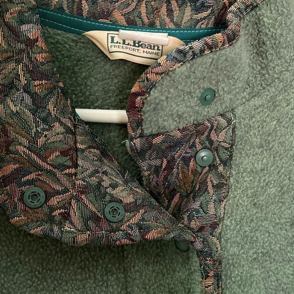 Vintage LL Bean Fleece Pullover Freeport Woman’s XL Green - Picture 3 of 7